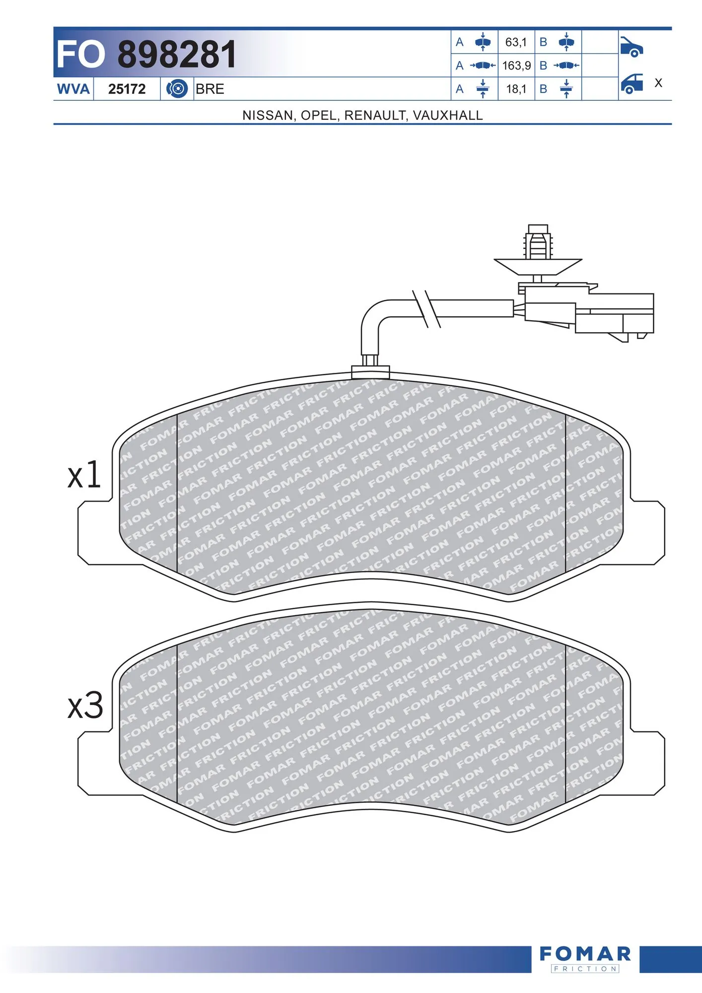 Brake Pad Set, disc brake